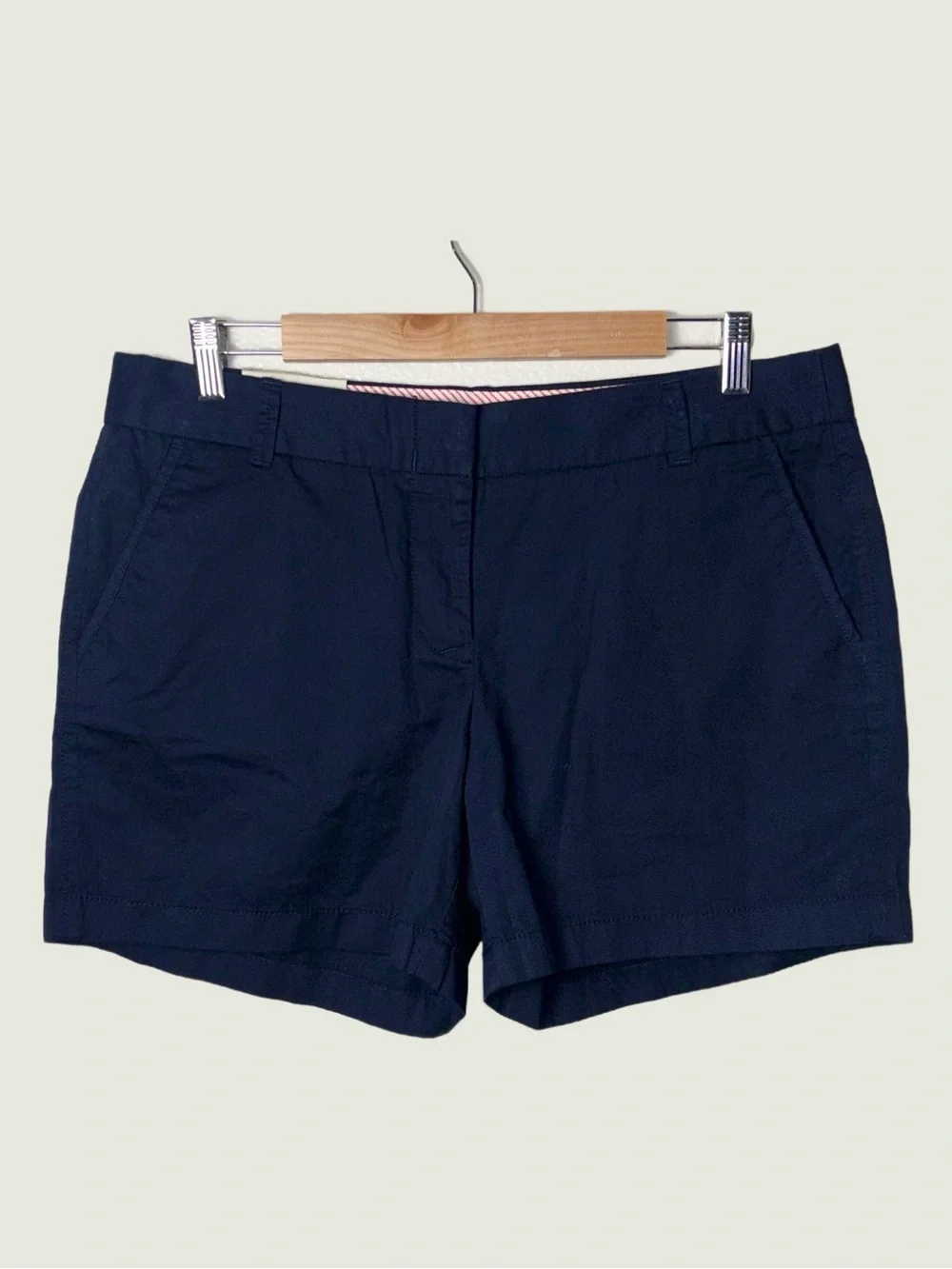 NWT J. Crew City Fit Chino Shorts Navy Blue 100% cotton 5